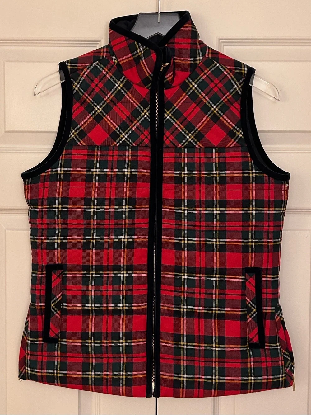 J. Crew Tartan Plaid Mountain Puffer Vest